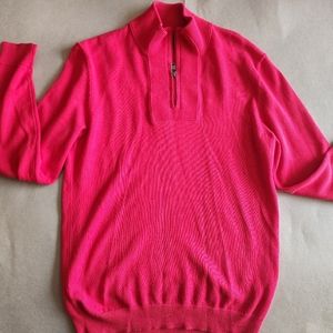 Alfani red sweater with front zipper
